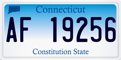 CT license plate AF19256