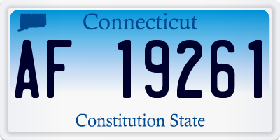 CT license plate AF19261