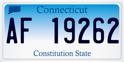 CT license plate AF19262