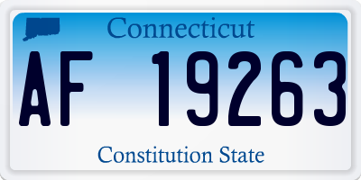 CT license plate AF19263