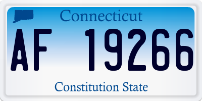 CT license plate AF19266