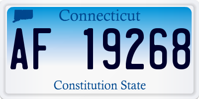 CT license plate AF19268