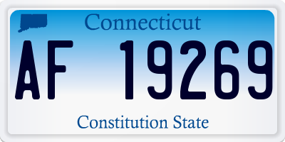 CT license plate AF19269