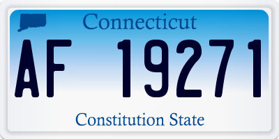 CT license plate AF19271