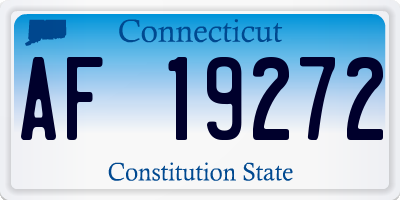 CT license plate AF19272