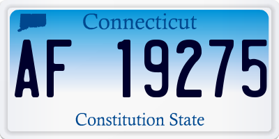CT license plate AF19275