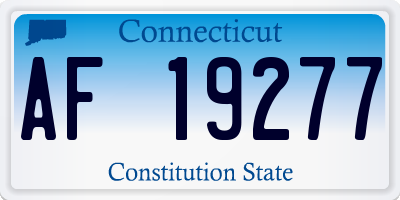 CT license plate AF19277