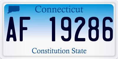 CT license plate AF19286