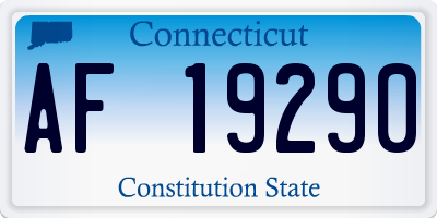 CT license plate AF19290