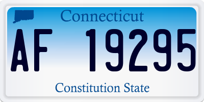 CT license plate AF19295