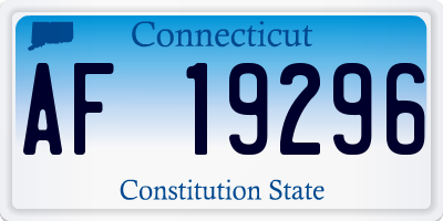 CT license plate AF19296