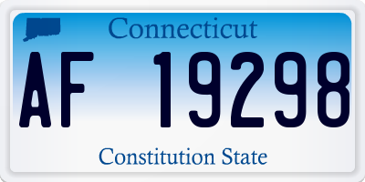 CT license plate AF19298