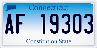 CT license plate AF19303