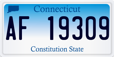 CT license plate AF19309
