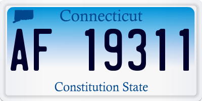 CT license plate AF19311