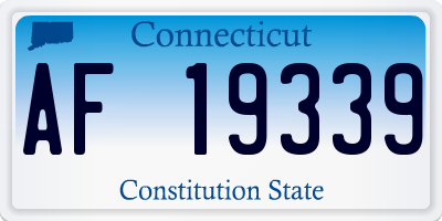 CT license plate AF19339