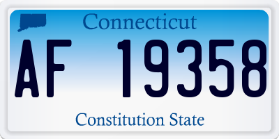 CT license plate AF19358
