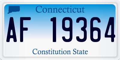 CT license plate AF19364