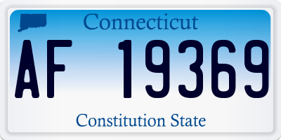 CT license plate AF19369