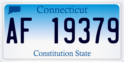 CT license plate AF19379