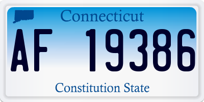 CT license plate AF19386