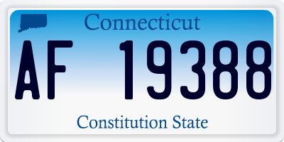 CT license plate AF19388