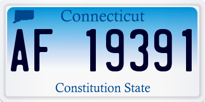 CT license plate AF19391
