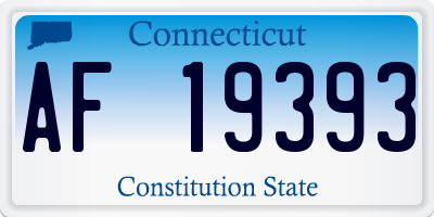 CT license plate AF19393