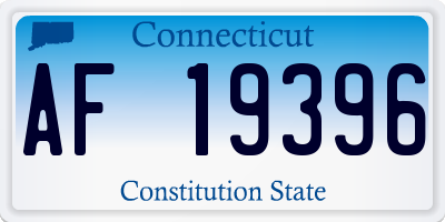 CT license plate AF19396