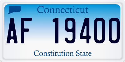 CT license plate AF19400