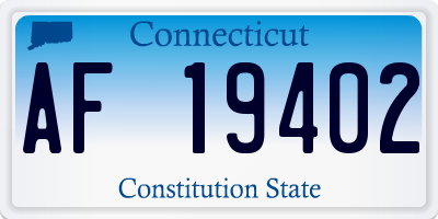 CT license plate AF19402