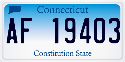 CT license plate AF19403