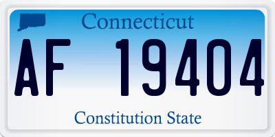 CT license plate AF19404