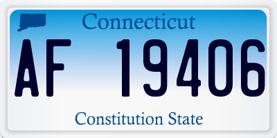 CT license plate AF19406