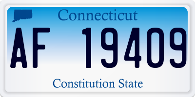 CT license plate AF19409
