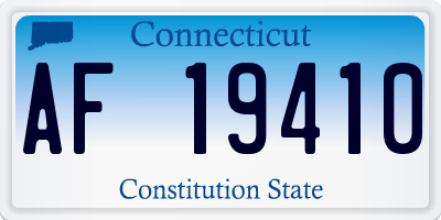 CT license plate AF19410