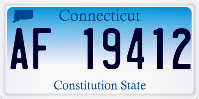 CT license plate AF19412