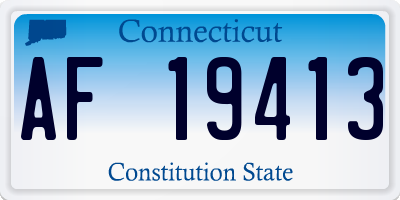 CT license plate AF19413
