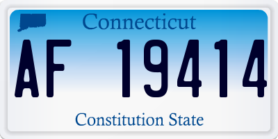 CT license plate AF19414