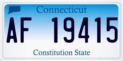 CT license plate AF19415