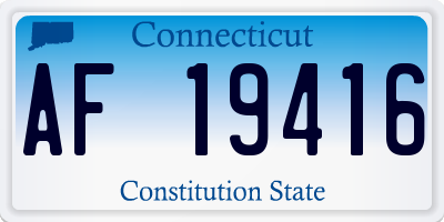 CT license plate AF19416