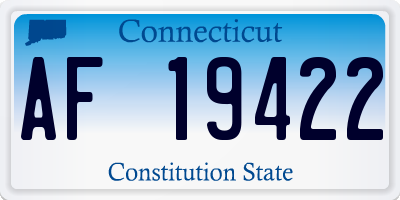 CT license plate AF19422