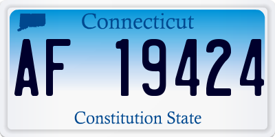 CT license plate AF19424
