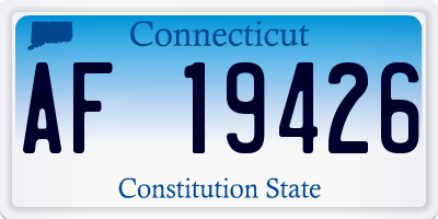 CT license plate AF19426
