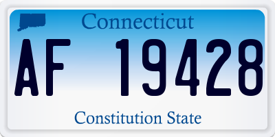 CT license plate AF19428