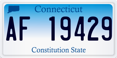 CT license plate AF19429