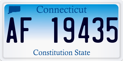 CT license plate AF19435