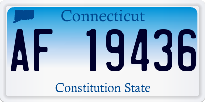 CT license plate AF19436