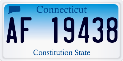 CT license plate AF19438