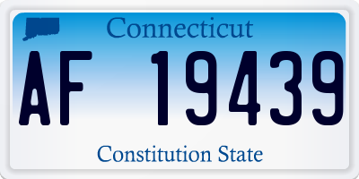 CT license plate AF19439